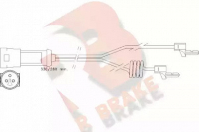 R BRAKE 610234rb -  Сигнализатор, износ тормозных колодок